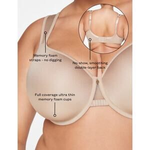 ThirdLove Beige 24/7 Memory Foam Full Coverage Bra Size 42C